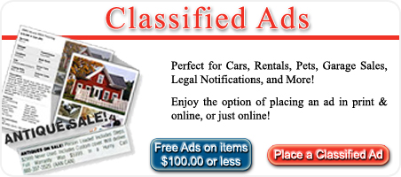 Place a Classified Ad in The Sun News